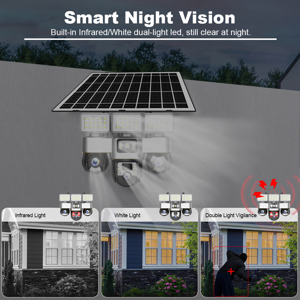 Kamera Kartu Sim 4G Dengan Pan - Home Security Outdoor Camera System ulasan dan harga
