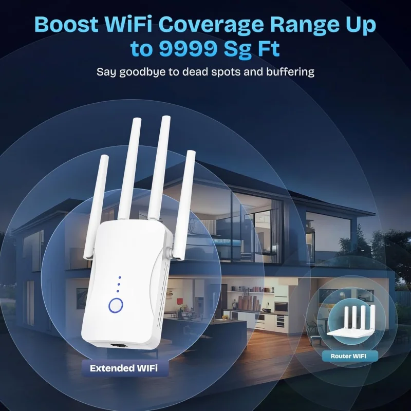 Pengulang WiFi Dual Band 2.4G/ - Home Security Outdoor ulasan dan harga