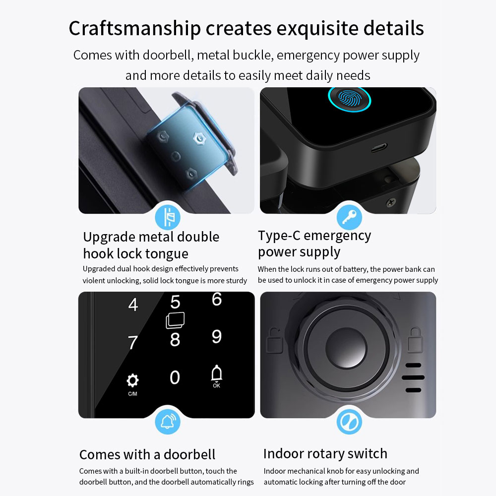 Kunci Pintu Kaca Pintar Multif - Home Security Keypad ulasan dan harga