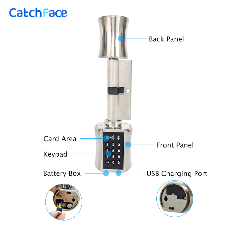 TTlock Kunci Silinder Pintar B - Home Security Keypad ulasan dan harga