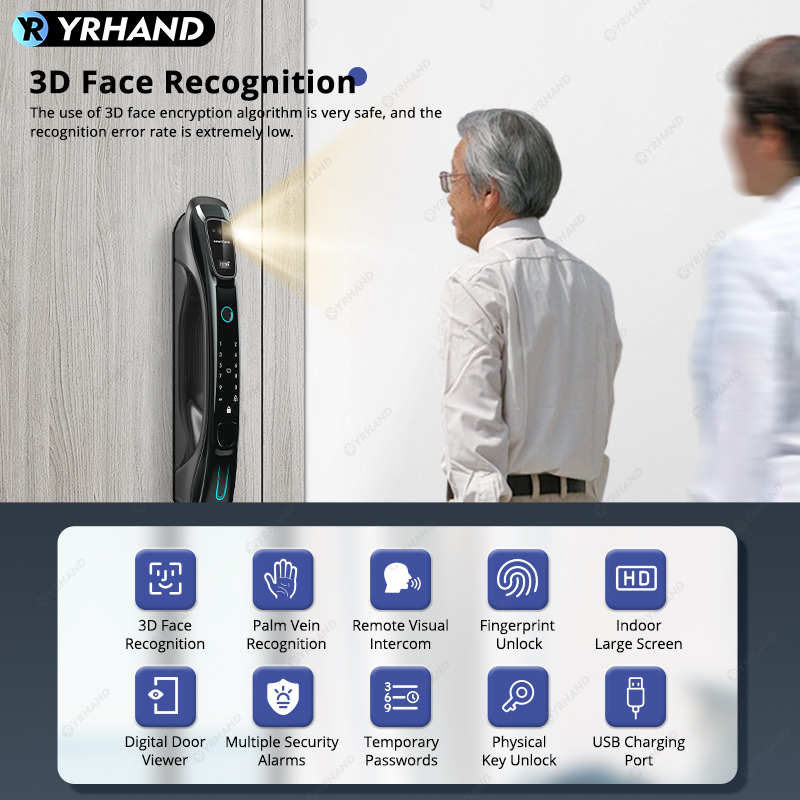 Kunci Pintar Pengenal Wajah 3D - Door Lock Smart Keypad ulasan dan harga