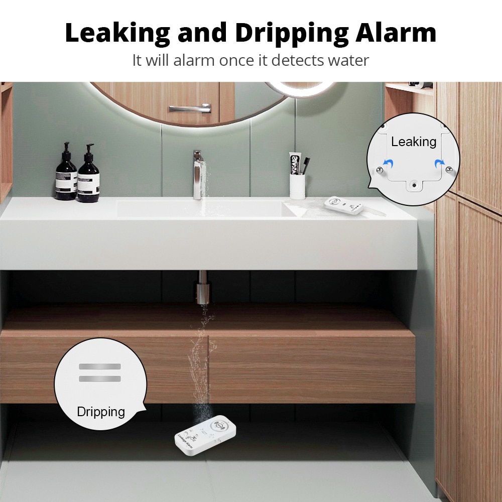 KERUI Sensor air nirkabel 90dB - Home Security Outdoor ulasan dan harga