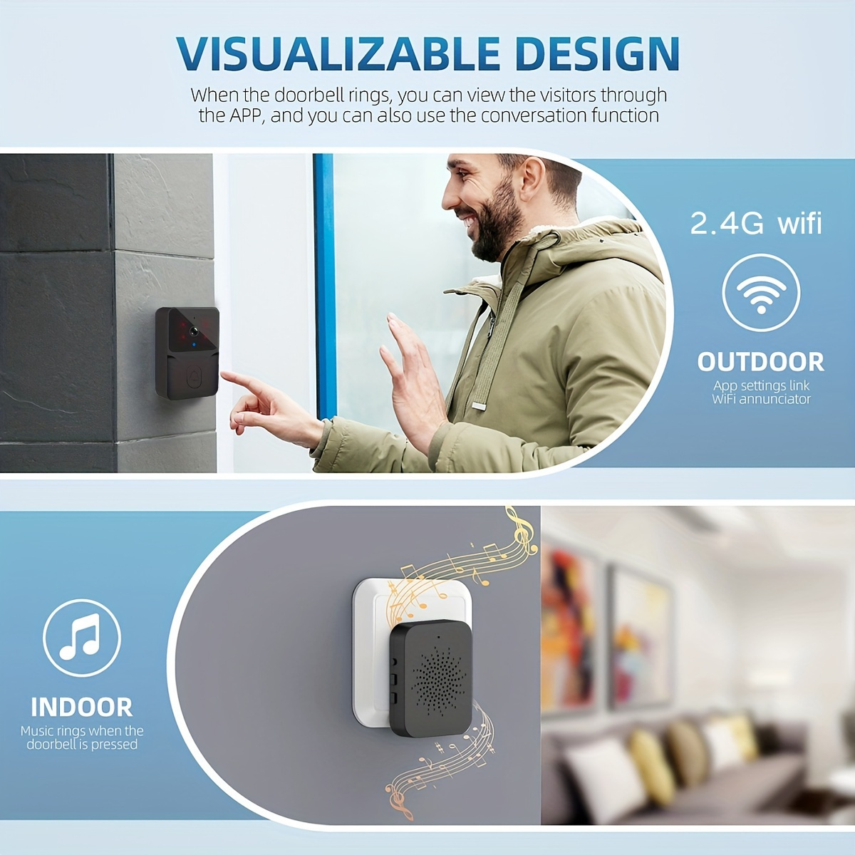Bel Pintu Video Pintar Nirkabe - Home Security Ideas ulasan dan harga